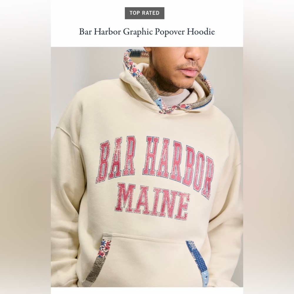 Abercrombie and Fitch distressed Bar Harbor Hoodie